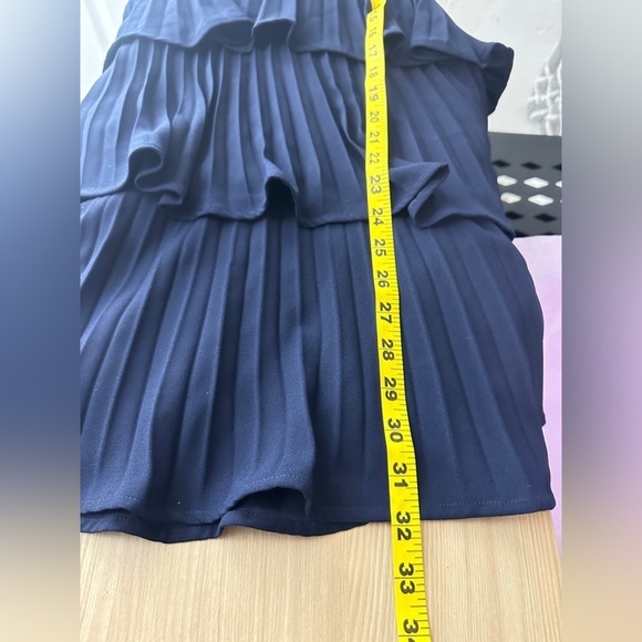 NWT Gianni Bini Danica Tiered Ruffle Sweetheart Dress in Navy Sz 8 - Picture 11 of 14